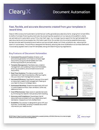 ClearyX Document Automation